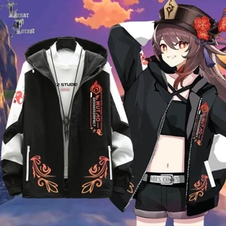 Genshin Va Chạm Hu Tao Áo Hoodie Tay Dài In Hình Game 3D Có Khóa Kéo Thời Trang Mùa Thu Cho Nam Và Nữ