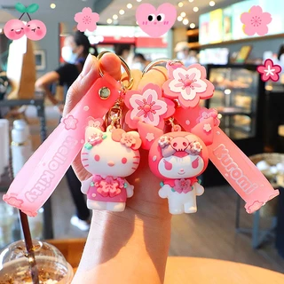 Móc Chìa Khóa Bằng Pvc Hình Hello Kitty Kuromi Melody Cinnamoroll Dễ Thương