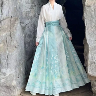 Ming Made Cải Tiến Phong Cách Trung Hoa Váy Mặt Ngựa Hanfu 2024 Xuân Hè Phong Cách Mới