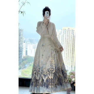 Váy mặt ngựa phong cách Trung Quốc mới dành cho nữ Xuân 2024 Phong cách mới Ming Made Hanfu