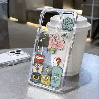 Ốp Điện Thoại Tpu Trong Suốt In Hình spongebob Đáng Yêu Cho iphone 15 pro max 11 14 13 12 7 8 plus x xr xsmax