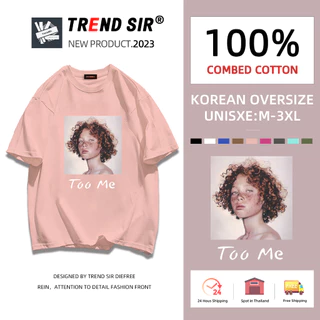 TrendSir Hàng mới áo thun mùa hè áo phông Hình đại diện của người🤩100% Cotton Chín màu sắc M-3XL