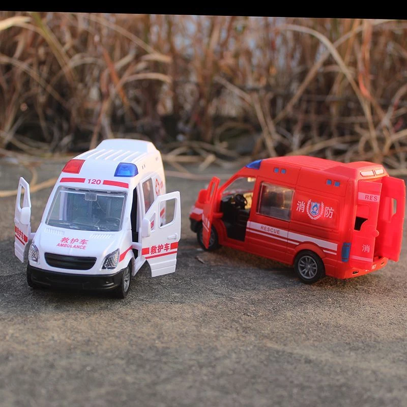 Đồ chơi trẻ em Mô hình xe cứu thương Mô phỏng Xe cảnh sát Y tế SWAT Xe cứu hỏa Van