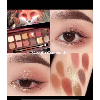 Nhật ký hoàn hảo Bảng phấn mắt động vật mười hai màu King Series Eyeshadow Red Fox Koi Wild Leopard Kitten Tiger Flower Rabbit Eyeshadow Sản phẩm chính hãng