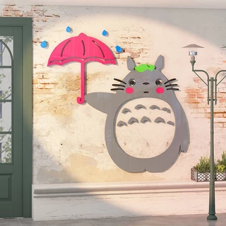 Đồng Hồ Dán Tường Bằng Acrylic Ba Chiều Hình Anime My Neighbor Totoro Nhật Bản Trang Trí Phông Nền Quán Trà Sữa Cửa Hàng Quần Áo Trẻ Em Cửa Hàng Hoa Cà Phê