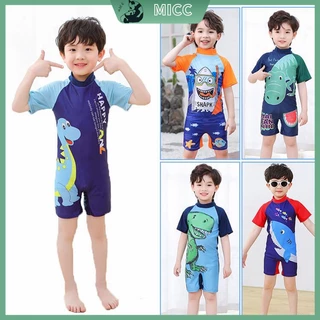 3-10Y Baby Boy One Piece Áo tắm trẻ em mặc đồ bơi ngắn mùa hè đồ bơi chỉ có một mảnh đồ tắm trong phim hoạt hình