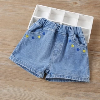 Hàng Mới Về Quần Short Denim Mỏng Phong Cách Mới 2024 Cho Bé Gái