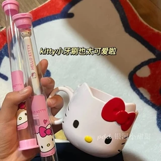 Cốc Đánh Răng Có Tay Cầm Hình Hello Kitty Dễ Thương