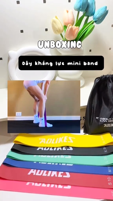 ￼Dây miniband Aolikes kháng lực tập gym chân mông tay đùi cao su đàn hồi nam nữ#LuotVuiMuaLien #ShopeeCreator #VideohangLamDep #ShopeeVideo