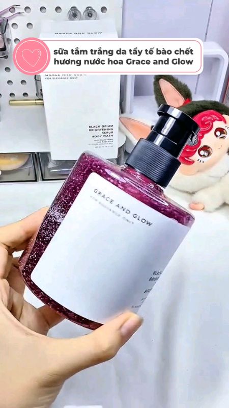 Sữa tắm hương nước hoa tẩy tế bào chết grace and glow #suatam #ShopeeCreator #LuotVuiMuaLien #HangMoiVe #shopeevideo