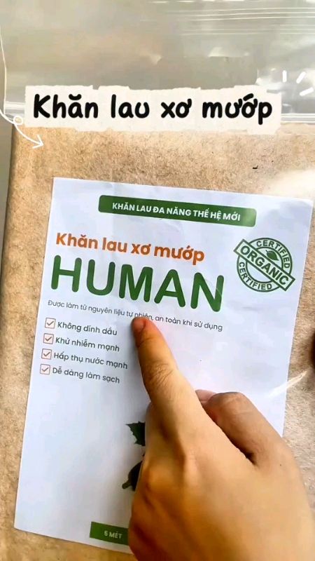 Khăn lau xơ mướp Human #khanlauxomuop #SandealcungKOL #videohangtieudung #ShopeeCreator #LuotVuiMuaLien #HangMoiVe