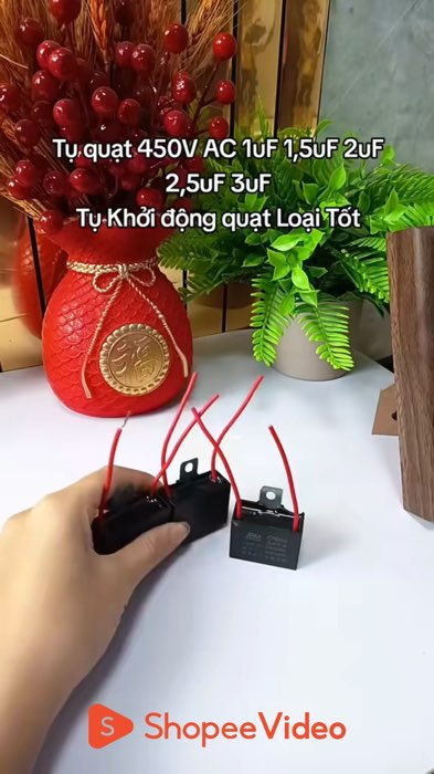 ￼Tụ quạt 450V AC 1uF 1,5uF 2uF 2,5uF 3uF 3,5uF 4uF 4,5uF 5uF 10uF Tụ Khởi động quạt SENJU YUNIYDA CBB61 Loại Tốt #ShopeeCreator #LuotVuiMuaLien