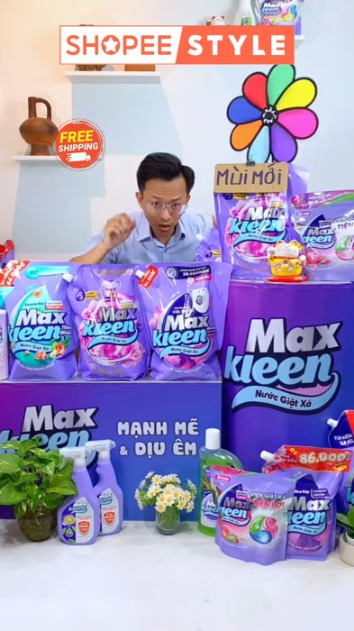 Nước giặt maxkleen hương nước hoa #nuocgiat #nuocgiatxa #MaxKleen #ShopeeVideo #KOLUyTin #HangMoiVe #LuotVuiMuaLien