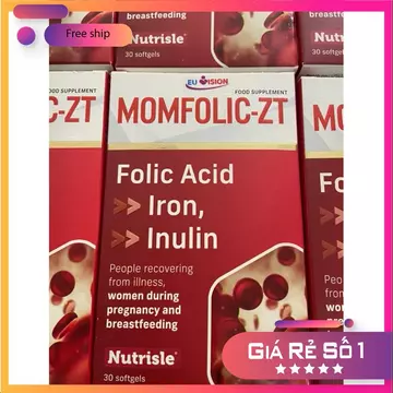 Viên uống bổ sung Sắt hữu cơ và acid folic Mumfolic ZT hộp 30 viên nhập khẩu từ Ba Lan MSP62566