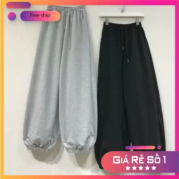 Quần jogger nam nữ ống rộng unisex bo gấu cao cấp  Quần nỉ nam ống rộng dáng thể thao nam nữ basic MSP58539