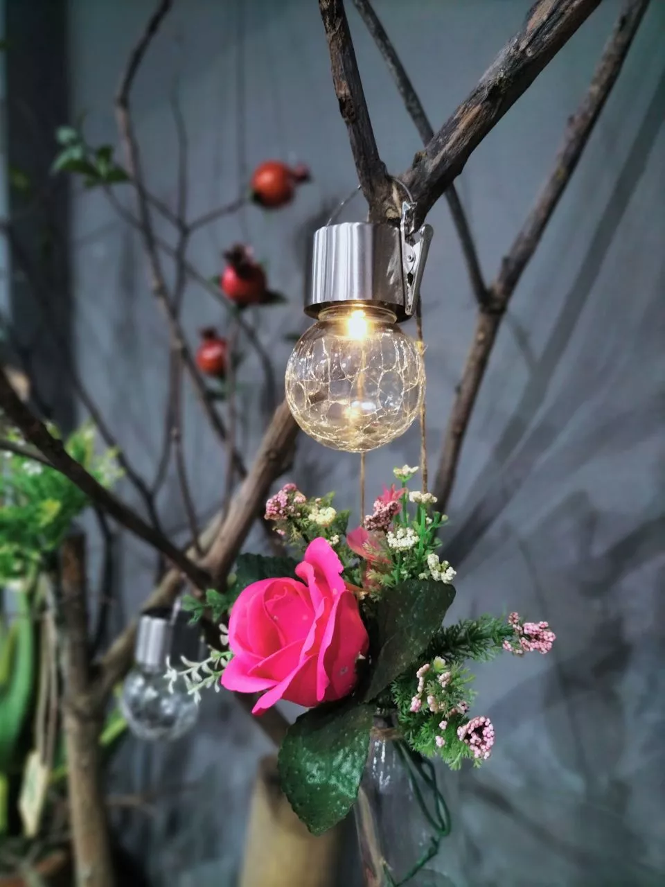 Solar  Globe String Lights, Warm/Colorful LED Fairy Light Garland For Wedding, Christmas, Backyard, Party photo review