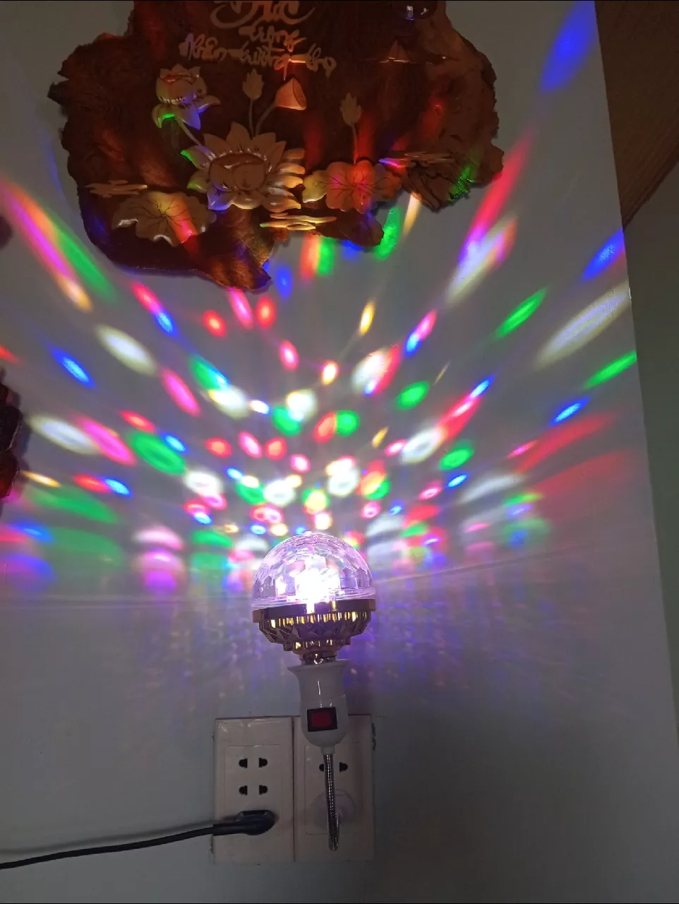 Colorful Rotating Magic Ball Light - LED Disco Ball Light for Home and Dance Parties photo review