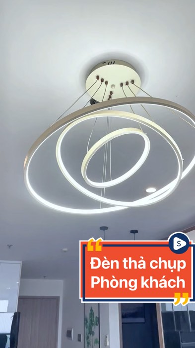 Đèn led thả bàn ăn 3 vòng sang xịn mịn #VideoHangGiaDung #ShopeeVideo #denledtrangtri #denbanan #denphongkhach #denled #dentha #dendep