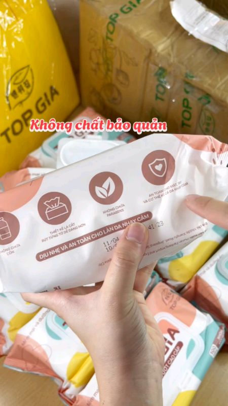 Nhanh tay săn Sale Thùng 10 gói Khăn ướt Topgia #VideohangTieudung #VideohangGiadung