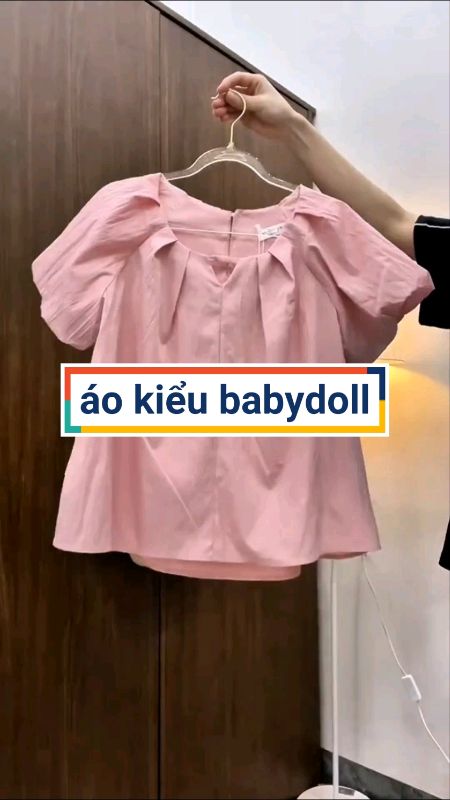 Áo babydoll tay bồng xinh xắn #aobabydoll #aokieunu #VideohangThoiTrang #LuotVuiMuaLien #ShopeeCreator