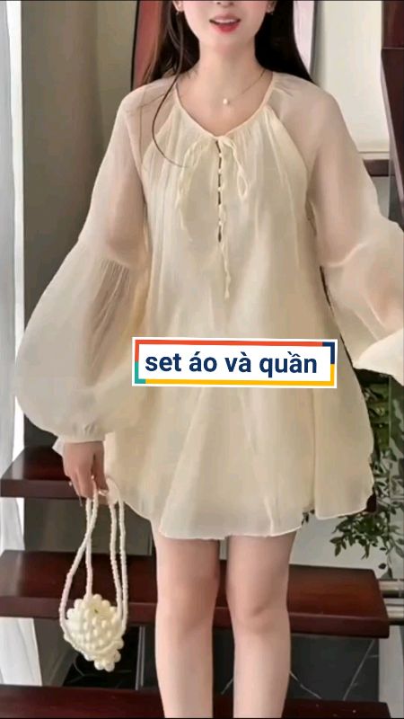 Set áo tơ tay bồng và quần váy #setdonu #setdoxinh #HangMoiVe #ShopeeVideo #VideohangThoiTrang