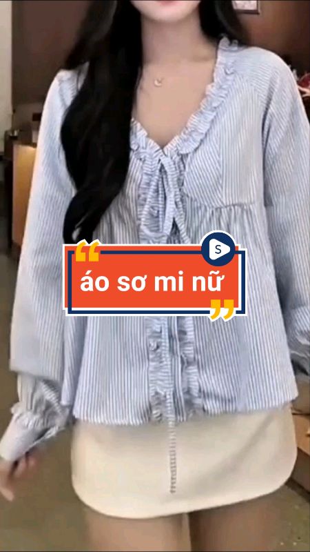 Áo kiểu sơ mi nữ #aosominu #aonu #ShopeeCreator #VideohangThoiTrang #LuotVuiMuaLien