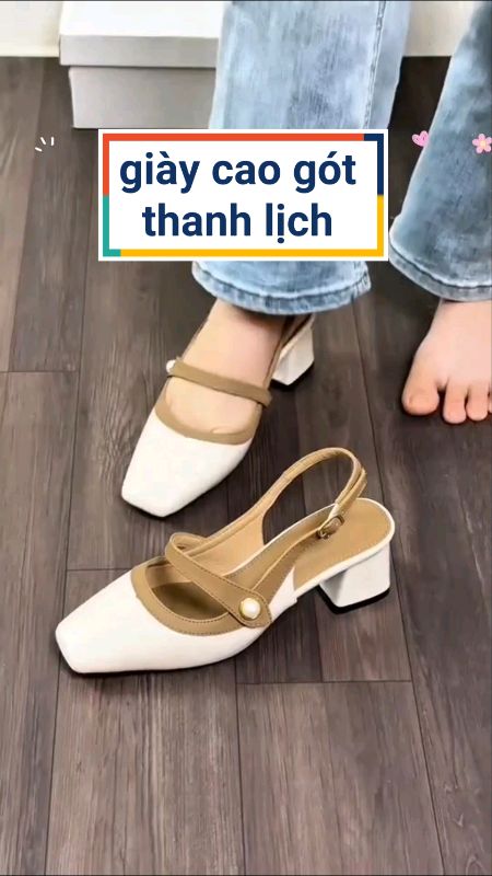 Giày cao gót thanh lịch 5 phân , 7 phân #giaydepnu #giaycaogot #ShopeeCreator #LuotVuiMuaLien #videohangThoiTrang