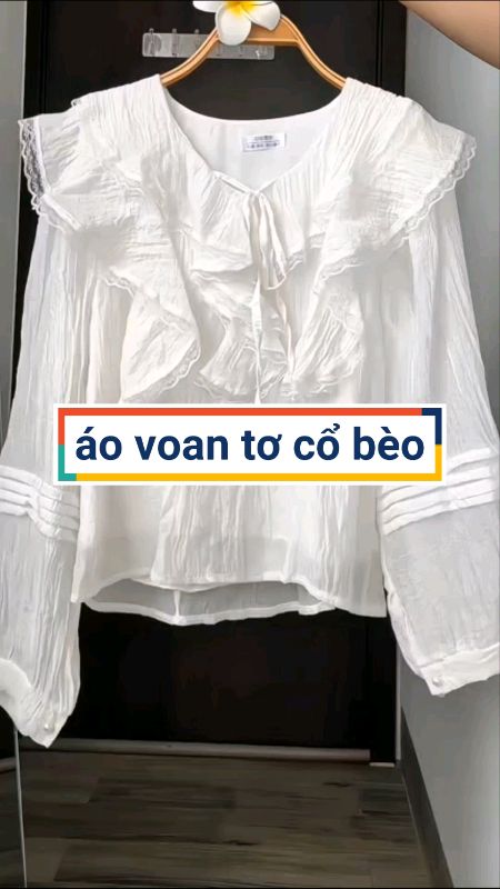 Áo voan tơ phối cổ bèo #HangMoiVe #aokieunu #ShopeeCreator #LuotVuiMuaLien