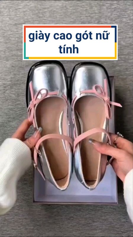 Giày cao gót xinh nữ tính #giaycaogot #giaydepnu #VideohangThoiTrang #LuotVuiMuaLien #ShopeeCreator