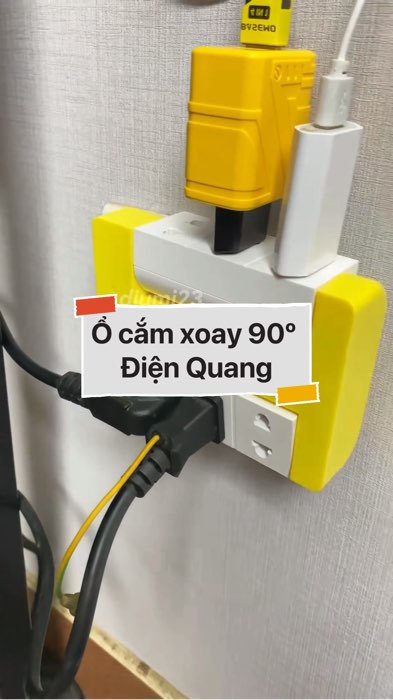 ￼Ổ cắm xoay 90º Điện Quang #VideoHangGiaDung#shopeestyle#ShopeeVideo#ShopeeCreator #LuotVuiMuaLien #diumi942