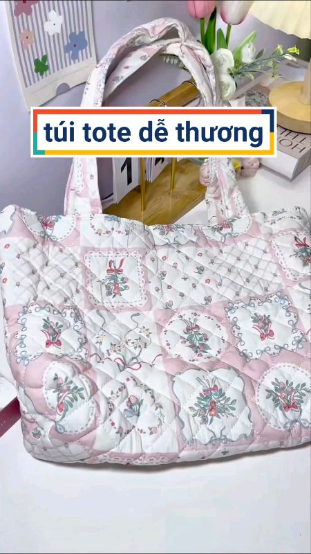 Túi tote chần bông dễ thương #tuitote #tuixachnu #videohangThoiTrang #LuotVuiMuaLien #SandealcungKOL #HangMoiVe #ShopeeVideo #ShopeeCreator