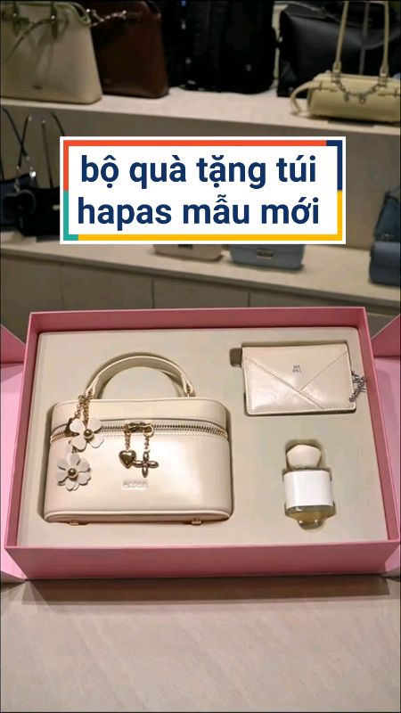 Bộ quà tặng túi Hapas mẫu mới xinh xỉu #tuixachnu #tuihapas #quatang #HangMoiVe #ShopeeVideo #ShopeeCreator #LuotVuiMuaLien #SandealcungKOL