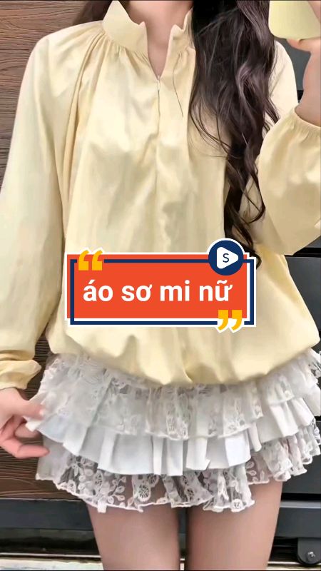 áo sơ mi cổ trụ chất gió lụa #aosomi #aonu #LuotVuiMuaLien #videohangThoiTrang #sandealcungKOL #HangMoiVe #shopeeVideo