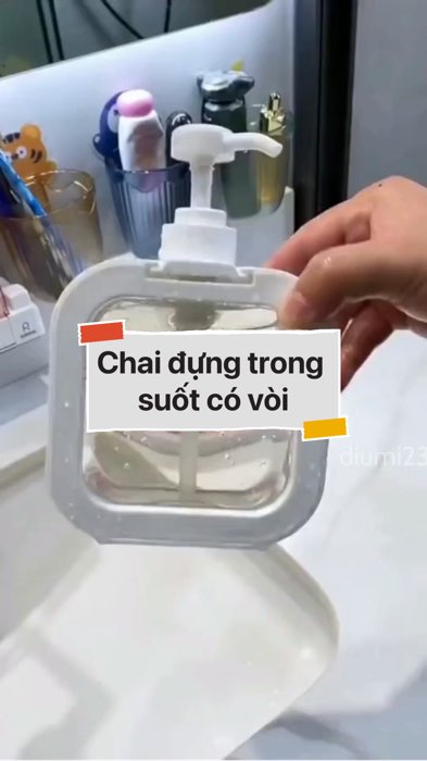 Chai đựng dầu gội sữa tắm trong suốt #VideoHangGiaDung#shopeestyle#ShopeeVideo#ShopeeCreator #LuotVuiMuaLien #diumi975