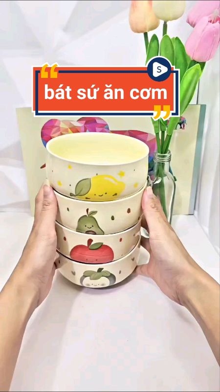Bộ 4 bát sứ ăn cơm #VideohangTieuDung #LuotVuiMuaLien #sandealcungKOL #ShopeeCreator