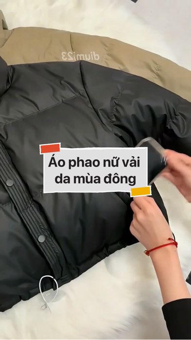 Áo phao nữ vải da mùa đông #VideohangThoiTrang#shopeestyle#ShopeeVideo#ShopeeCreator#LuotVuiMuaLien#KOLUyTin #diumi23