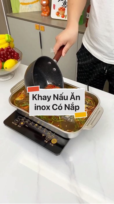 Khay Nấu Ăn inox Có Nắp #VideoHangGiaDung#shopeestyle#ShopeeVideo#ShopeeCreator #LuotVuiMuaLien #diumi44