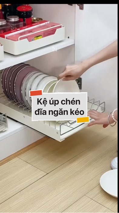 Kệ úp chén đĩa ngăn kéo #VideoHangGiaDung#shopeestyle#ShopeeVideo#ShopeeCreator #LuotVuiMuaLien #diumi206
