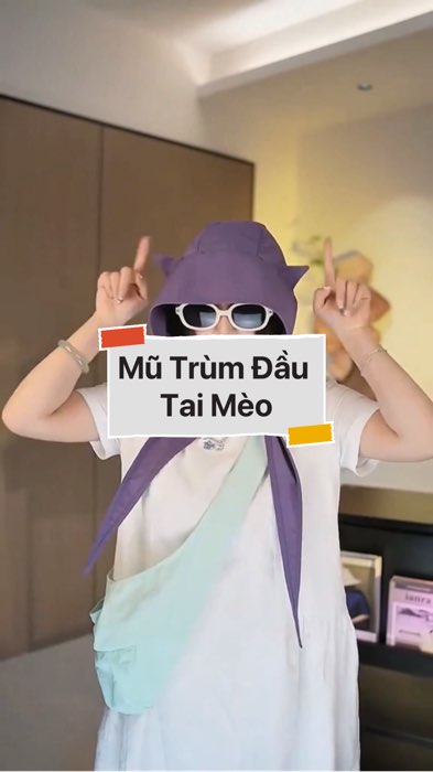 Mũ Trùm Đầu Tai Mèo #VideohangThoiTrang#shopeestyle#ShopeeVideo#ShopeeCreator#LuotVuiMuaLien#KOLUyTin #diumi155