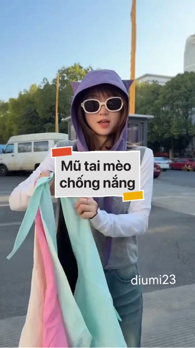 Mũ tai mèo chống nắng #VideohangThoiTrang#shopeestyle#ShopeeVideo#ShopeeCreator#LuotVuiMuaLien#KOLUyTin #diumi167