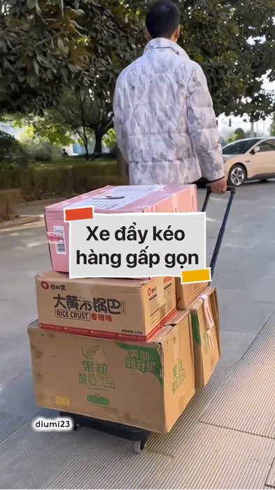 Xe đẩy kéo hàng gấp gọn #VideohangDoiSong#ShopeeVideo#ShopeeCreator #LuotVuiMuaLien#KOLUyTin#Videomuasam #SandealcungKOL #diumi609