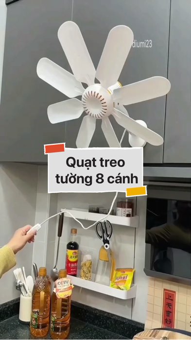 ￼Quạt treo tường 8 cánh #VideohangDienTu#shopeestyle#ShopeeVideo#ShopeeCreator #LuotVuiMuaLien#KOLUyTin#Videomuasam #SandealcungKOL #diumi625