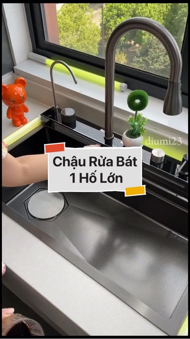 ￼Chậu Rửa Bát 1 Hố Lớn INOX #VideoHangGiaDung#shopeestyle#ShopeeVideo#ShopeeCreator #LuotVuiMuaLien #diumi736