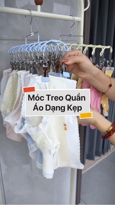 Móc Treo Quần Áo Dạng Kẹp #VideoHangGiaDung#shopeestyle#ShopeeVideo#ShopeeCreator #LuotVuiMuaLien #diumi793