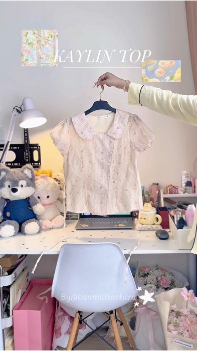 Lên form em áo sơ mi kiểu với tone màu pastel xinh quá nè #shoppethoitrang #shoppevideo #shoppecreator #canmottachtra #LuotVuiMuaLien