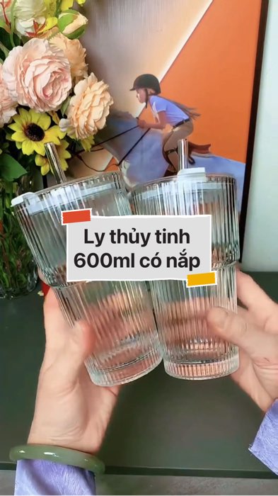 Ly thủy tinh 600ml có nắp #VideohangTieuDung #shopeestyle#ShopeeVideo#ShopeeCreator #LuotVuiMuaLien#KOLUyTin#Videomuasam #SandealcungKOL #diumi981