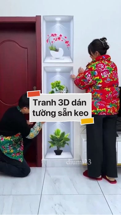 ￼Tranh 3D dán tường sẵn keo #VideohangDoiSong#ShopeeVideo#ShopeeCreator #LuotVuiMuaLien#KOLUyTin#Videomuasam #SandealcungKOL #diumi165