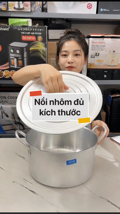 Nồi nhôm đủ kích thước #VideoHangGiaDung#shopeestyle#ShopeeVideo#ShopeeCreator #LuotVuiMuaLien #diumi199