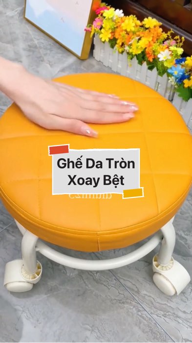 ￼Ghế Da Tròn Xoay Bệt  #VideoHangGiaDung#shopeestyle#ShopeeVideo#ShopeeCreator #LuotVuiMuaLien #diumi201