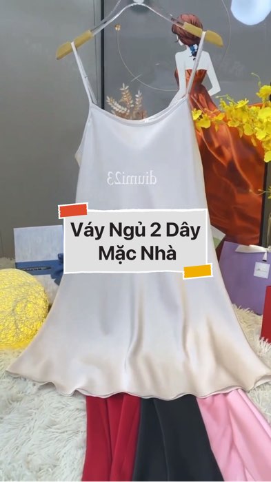 ￼Váy Ngủ 2 Dây Mặc Nhà Lụa Satin #VideohangThoiTrang#shopeestyle#ShopeeVideo#ShopeeCreator#LuotVuiMuaLien#KOLUyTin #diumi821